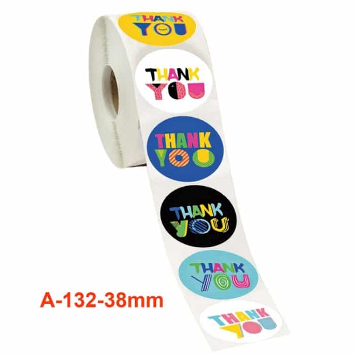 3 PCS Danke Aufkleber 8 Arten von Bildern Hochzeit Party Dekoration Lieferungen Etikett, A-132-38mm Sticker – Bild 4