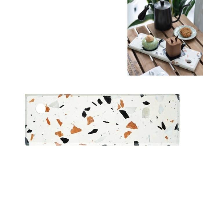 Terrazzo-Schneidebrett, Coffee-Shop-Essteller, Käsebrett, Lebensmittelfotografie-Teller, Large, Small – Bild 1