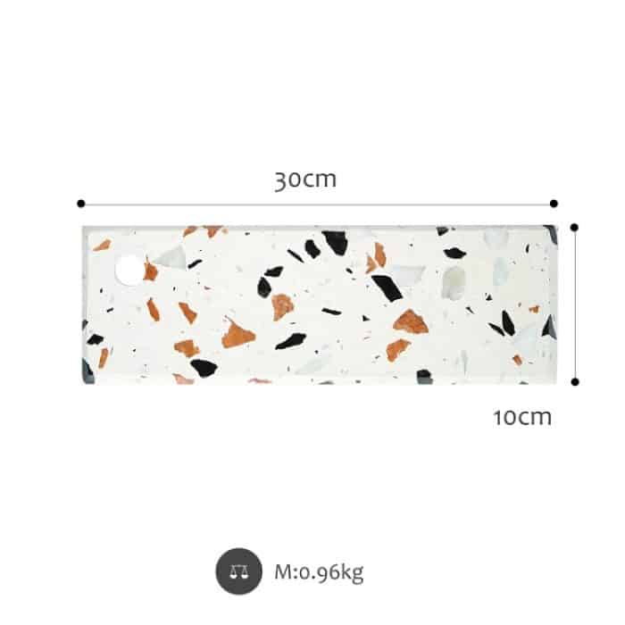 Terrazzo-Schneidebrett, Coffee-Shop-Essteller, Käsebrett, Lebensmittelfotografie-Teller, Large, Small – Bild 8