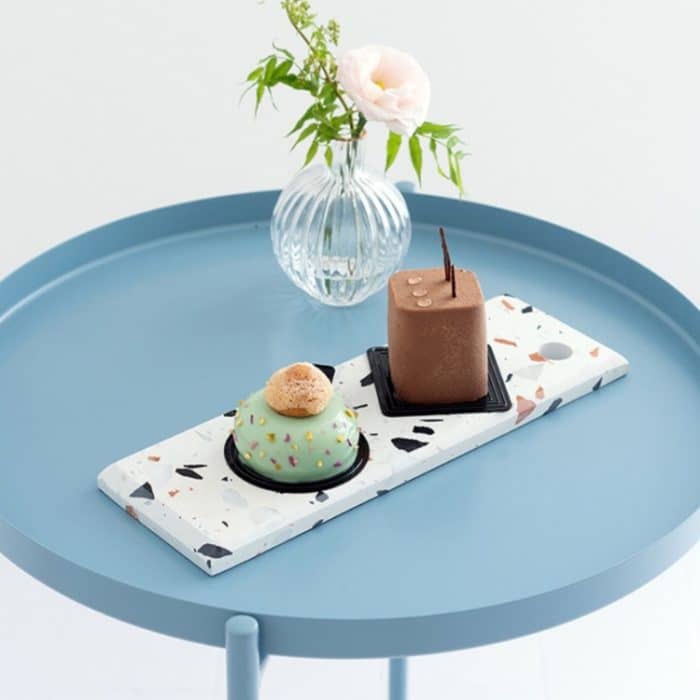Terrazzo-Schneidebrett, Coffee-Shop-Essteller, Käsebrett, Lebensmittelfotografie-Teller, Large, Small – Bild 7