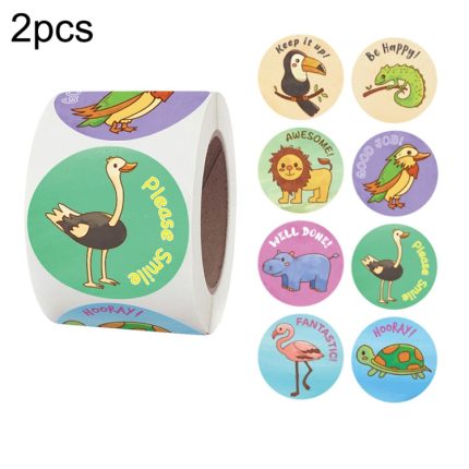 2 Stück Kinder Spielzeug Belohnung Aufkleber Büro Briefpapier Dekoration Etikett Siegelaufkleber, Größe: 3,8 cm / 1,5 Zoll, K-33-38, K-34-38