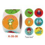 2 Stück Cartoon-Belohnungsaufkleber für Kinder, K-35-38 3.8cm / 1.5inch – Bild 3