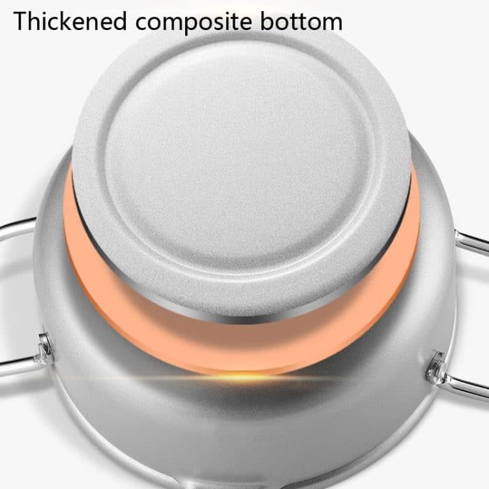 Friteuse Topf Haushalt Antihaft-Pfanne Temperaturregelung Mini Brattopf, 24cm, 20cm – Bild 4