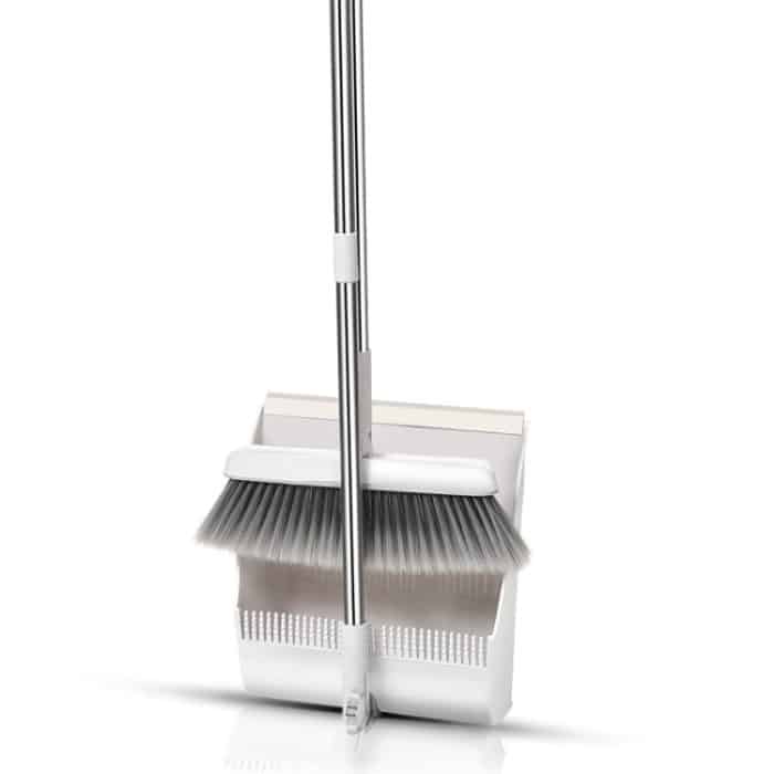 Kombination aus zusammenklappbarem, drehbarem Besen und Kehrschaufel für den Haushalt, Folding Standing Dustpan – Bild 1