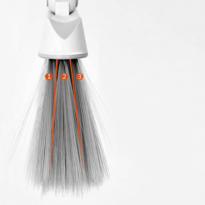 Kombination aus zusammenklappbarem, drehbarem Besen und Kehrschaufel für den Haushalt, Folding Standing Dustpan – Bild 4