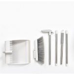 Kombination aus zusammenklappbarem, drehbarem Besen und Kehrschaufel für den Haushalt, Folding Standing Dustpan – Bild 8