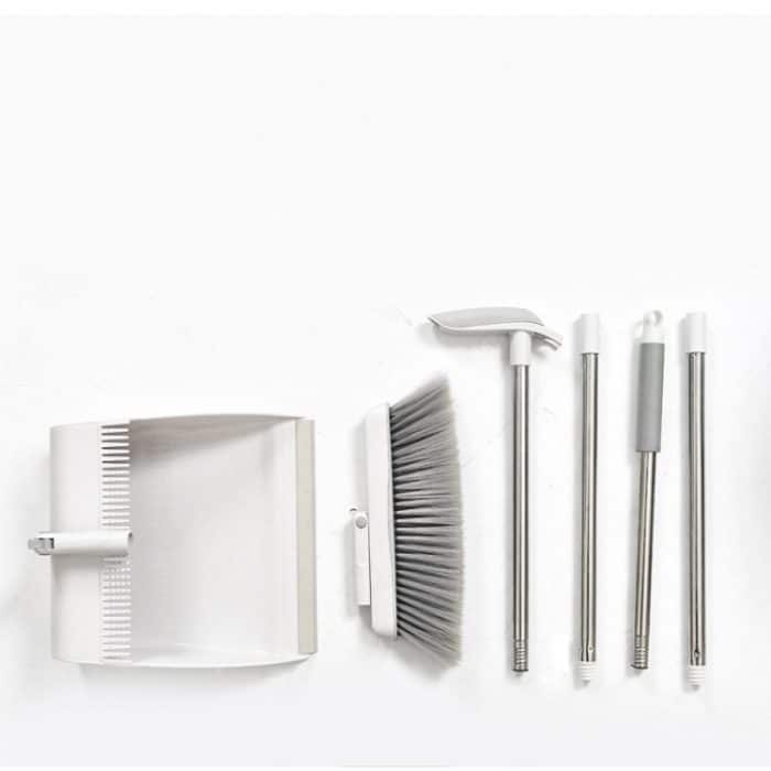 Kombination aus zusammenklappbarem, drehbarem Besen und Kehrschaufel für den Haushalt, Folding Standing Dustpan – Bild 8