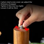 Holzpfeffermühle Haushalt Meersalz Manuelle Gewürzflasche Küchenwerkzeug, Style 1 – Bild 3