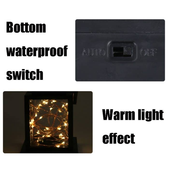 Solar-Kupferdraht-Kerzenlicht, Outdoor-Garten, wasserdicht, Landschaft, dekoratives Rasenlicht, Copper Wire / Warm Light – Bild 5