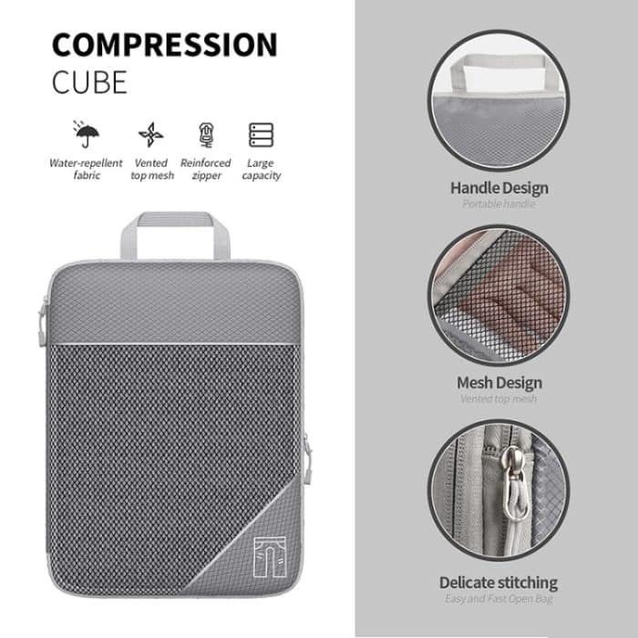 3-in-1-Kompressions-Mesh-Reisewürfel, Kleidung, Unterwäsche, Packtaschen, 3 In 1 – Bild 2