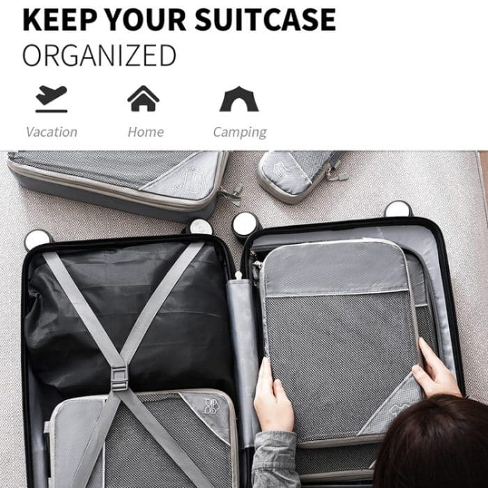 3-in-1-Kompressions-Mesh-Reisewürfel, Kleidung, Unterwäsche, Packtaschen, 3 In 1 – Bild 5