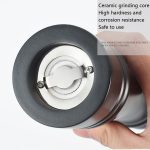 Manuelle Pfeffermühle Massivholz PU Farbe Pfeffermühle Keramikkern Grobe Salz Pfeffermühle Gewürzflasche – Bild 3