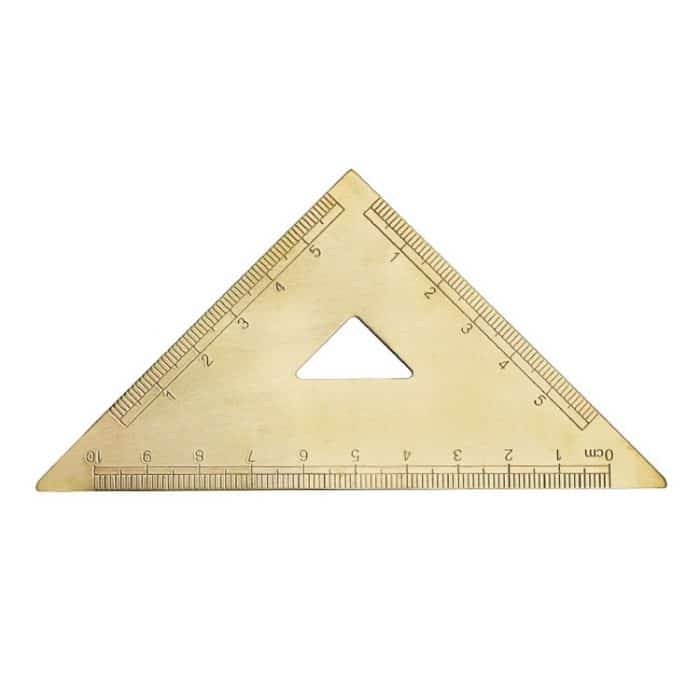 TBD0547879101.jpg 4 Stück Messing-Retro-Zeichenlineal-Messwerkzeuge, 0-10cm Isosceles Triangle Ruler, 0-10cm Right Angle Triangle Ruler, 0-15cm Wave Ruler, 0-15cm Ruler, 0-18cm Ruler, 0-120mm Caliper Single Scale, 0-180 Degree Protractor, 0-120mm Caliper Double Scale – Bild 1