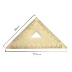 4 Stück Messing-Retro-Zeichenlineal-Messwerkzeuge, 0-10cm Isosceles Triangle Ruler, 0-10cm Right Angle Triangle Ruler, 0-15cm Wave Ruler, 0-15cm Ruler, 0-18cm Ruler, 0-120mm Caliper Single Scale, 0-180 Degree Protractor, 0-120mm Caliper Double Scale – Bild 2