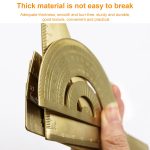 4 Stück Messing-Retro-Zeichenlineal-Messwerkzeuge, 0-10cm Isosceles Triangle Ruler, 0-10cm Right Angle Triangle Ruler, 0-15cm Wave Ruler, 0-15cm Ruler, 0-18cm Ruler, 0-120mm Caliper Single Scale, 0-180 Degree Protractor, 0-120mm Caliper Double Scale – Bild 5
