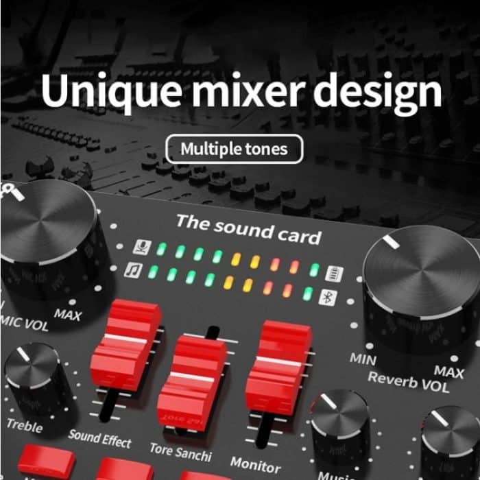 V8S Soundkarte Mobiltelefon Computer Anker Live K Song Aufnahmemikrofon, English Version, V8S  + Golden Net BM700 Set, V8S  + Black Bet BM700 Set – Bild 6