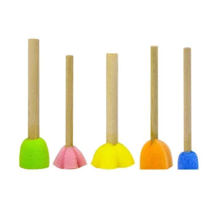 10 Packungen Schwammstempel DIY Graffiti-Artikel für Kinder, 10 Packs Mushroom Stick – Bild 3