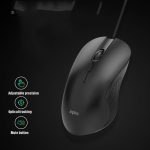 Inphic PB1 Business Office Mute Macro Definition Gaming-Maus mit Kabel, Kabellänge: 1,5 m, Black Silen Business Version, Classic Back Breathing Light, Matte White Breathing Light – Bild 4