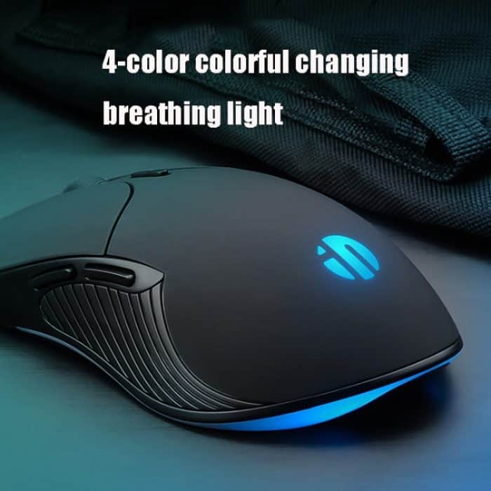 Inphic PB1 Business Office Mute Macro Definition Gaming-Maus mit Kabel, Kabellänge: 1,5 m, Black Silen Business Version, Classic Back Breathing Light, Matte White Breathing Light – Bild 7