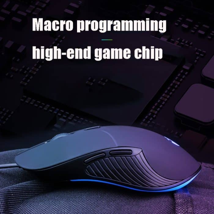 Inphic PB1 Business Office Mute Macro Definition Gaming-Maus mit Kabel, Kabellänge: 1,5 m, Black Silen Business Version, Classic Back Breathing Light, Matte White Breathing Light – Bild 8