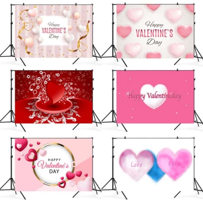 2,1 m x 1,5 m Valentinstag-Fotoparty-Layout-Requisiten, Fotografie-Hintergrundstoff – Bild 3