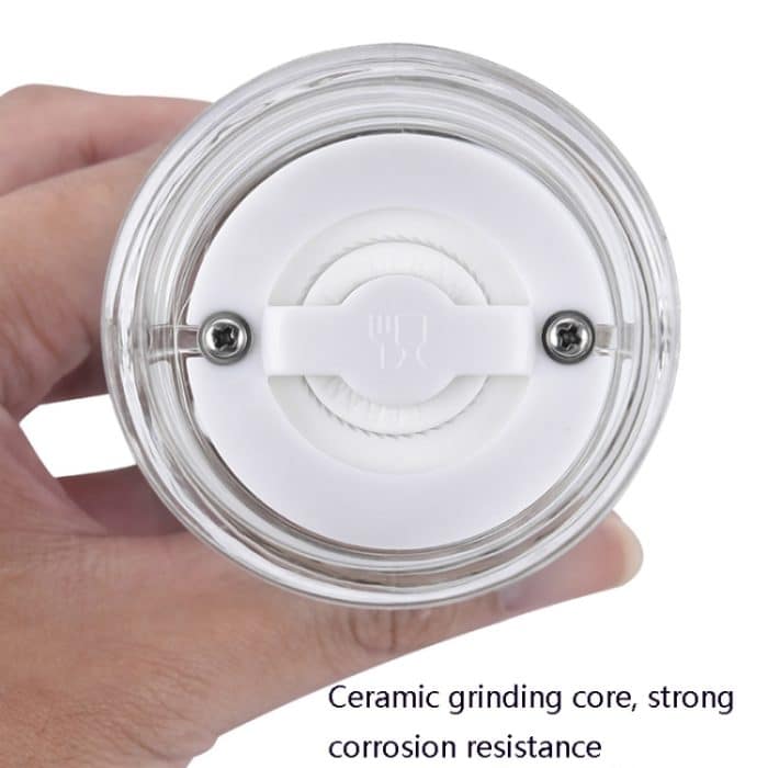 Transparente Pfeffermühle aus Acryl, manuelle Pfeffermühle, Keramikkern, Mehrzweck-Gewürzflasche, 4 Inch, 5 Inch, 6 Inch – Bild 3