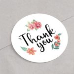 50 Stück DANKE-Siegelaufkleber. 12 runde Dankeschön-Siegelaufkleber, Thankyou Stickers – Bild 2