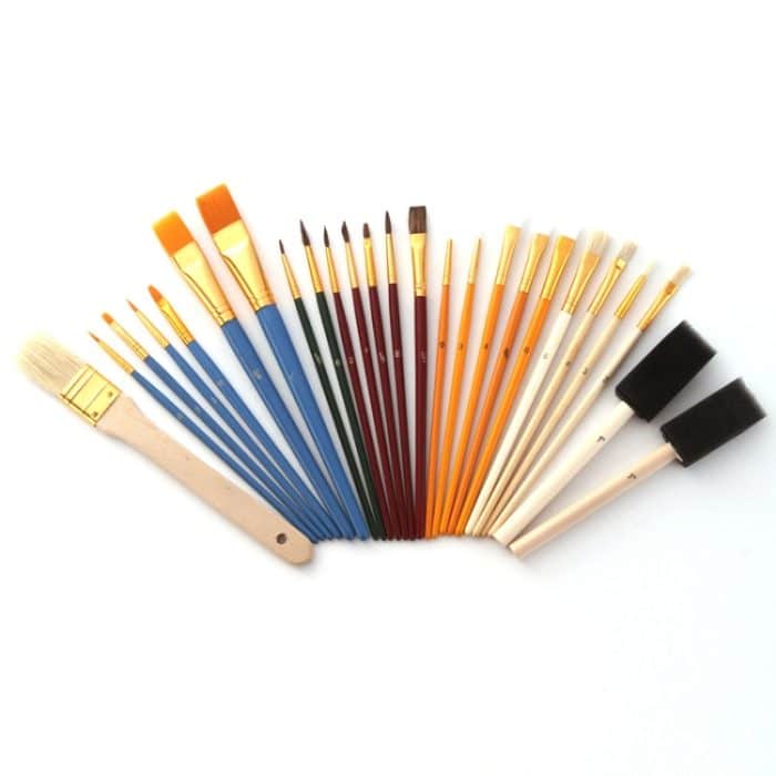 TBD05522383.jpg ZHU TING 25 PCS / Set Multifunktionale Ölfarbe Pinsel Gouache Aquarell Acrylfarbe Pinsel Student Malutensilien – Bild 1