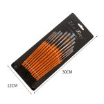 ZHU TING 12 STÜCKE / Set Kurzer Holzpol Nylon Haar Aquarell Hook Line Pinsel Nagelöl Malerei Pinsel – Bild 3