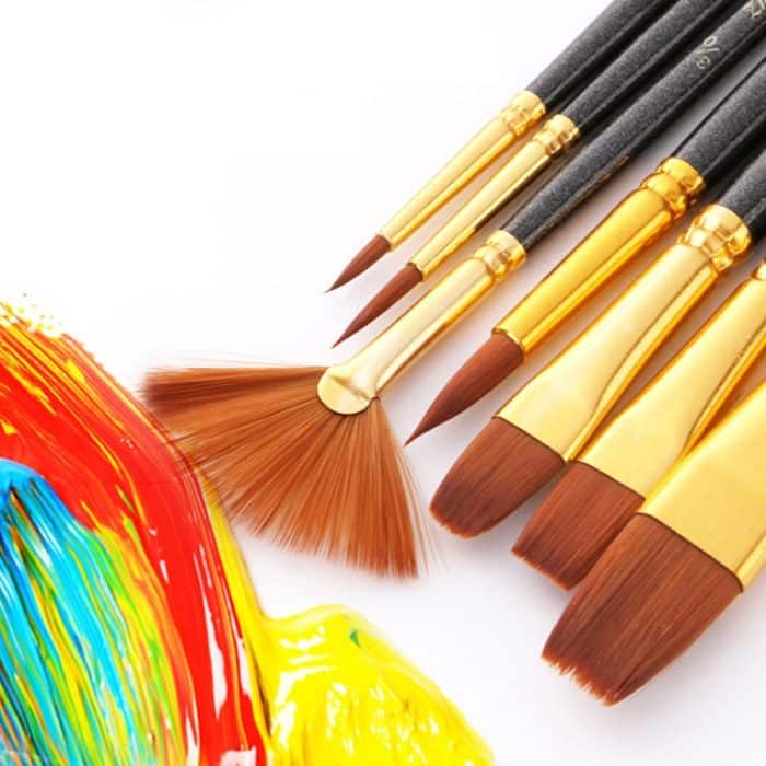 ZHU TING 21 Stück/3 Sets Nylonpinsel, Aquarellpinsel und Ölpinsel, Kunst- und Malzubehör, 21 PCS / 3 Sets Nylon Brushes – Bild 11
