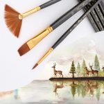 ZHU TING 21 Stück/3 Sets Nylonpinsel, Aquarellpinsel und Ölpinsel, Kunst- und Malzubehör, 21 PCS / 3 Sets Nylon Brushes – Bild 12