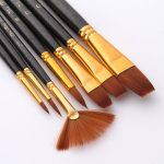ZHU TING 21 Stück/3 Sets Nylonpinsel, Aquarellpinsel und Ölpinsel, Kunst- und Malzubehör, 21 PCS / 3 Sets Nylon Brushes – Bild 5