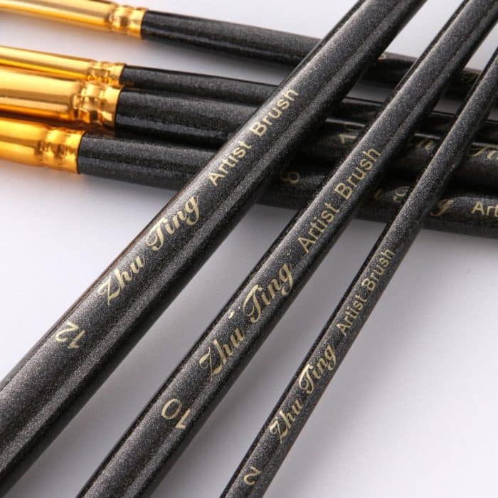 ZHU TING 21 Stück/3 Sets Nylonpinsel, Aquarellpinsel und Ölpinsel, Kunst- und Malzubehör, 21 PCS / 3 Sets Nylon Brushes – Bild 6