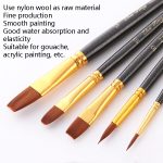 ZHU TING 21 Stück/3 Sets Nylonpinsel, Aquarellpinsel und Ölpinsel, Kunst- und Malzubehör, 21 PCS / 3 Sets Nylon Brushes – Bild 7