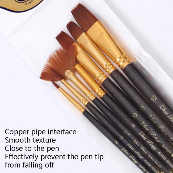 ZHU TING 21 Stück/3 Sets Nylonpinsel, Aquarellpinsel und Ölpinsel, Kunst- und Malzubehör, 21 PCS / 3 Sets Nylon Brushes – Bild 8