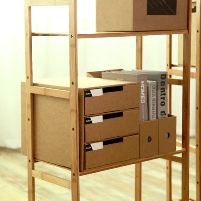 2 Stück A4-Papier-Desktop-Aufbewahrungsbox für Studenten, Aktenschrank, Aufbewahrung, Finishing-Box, mehrschichtiger Schubladen-Aufbewahrungsschrank, Multi-layer Drawer Storage Cabinet – Bild 4