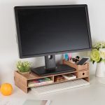 LCD-Monitor-Erhöhungsregal, hölzernes Tastaturregal, Desktop-Aufbewahrungsregal, LCD Monitor Shelf – Bild 11