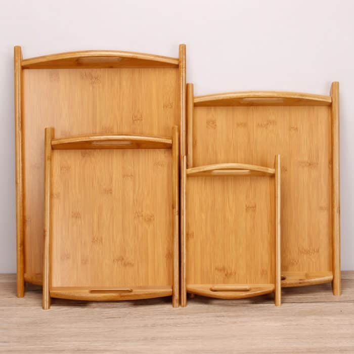 Binaurales Bambus-Teeservice-Tablett, Brot-Display-Tablett, 51x34.5cm, 43x30.5cm, 36.5x26.5cm, 29x20cm – Bild 3