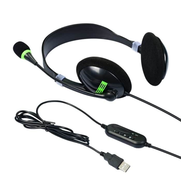 Computer USB-Schnittstelle Kopfhörer Aviation Headset mit Mikrofon – Bild 4