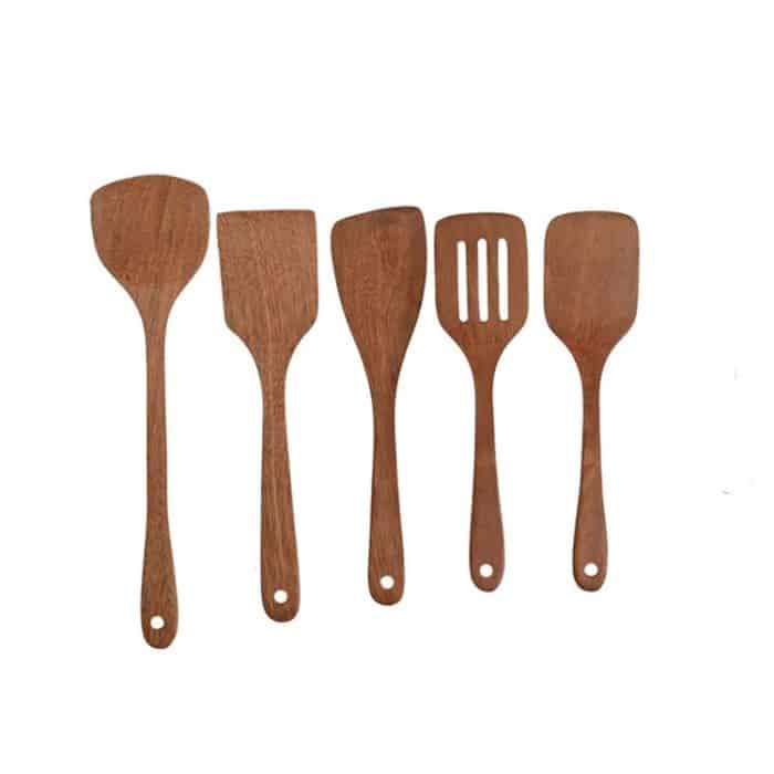 Langer Griff, unbemalte Hühnerflügel, Holzspatel, Küchenutensilien, Large Spatula, Large vegetable Spatula, Oblique Spade, Square Curved Spade, 3 Square Curved Spade – Bild 7