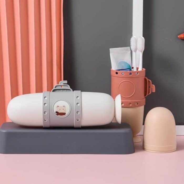 3 Stück U-Boot-Reisezahnbürsten-Aufbewahrungsbox, tragbarer Waschbecher – Bild 6