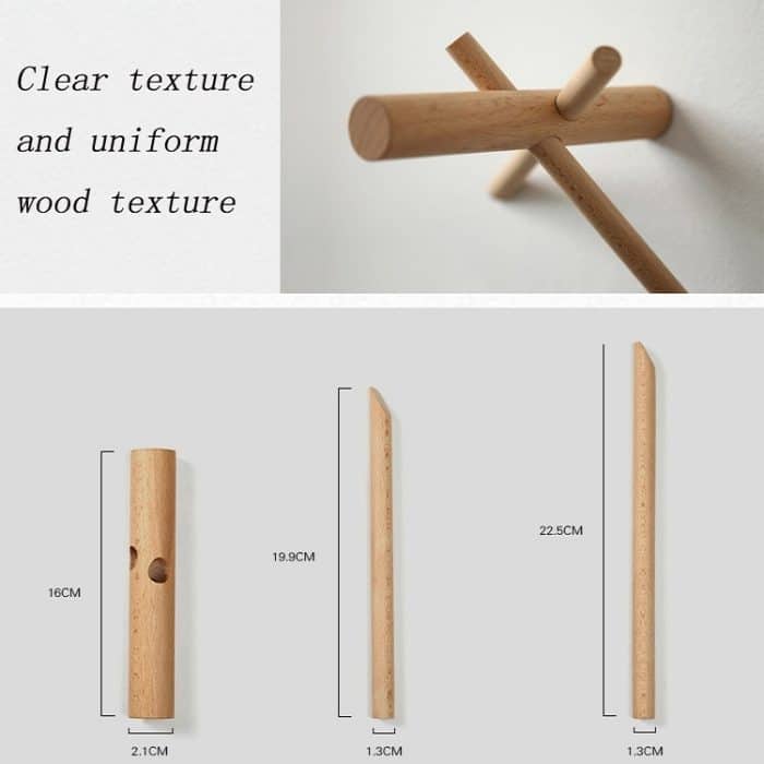 Massivholz Kleiderbügel Wanddekoration Kleiderhaken, Beech Hook, Black Walnut Hook – Bild 7