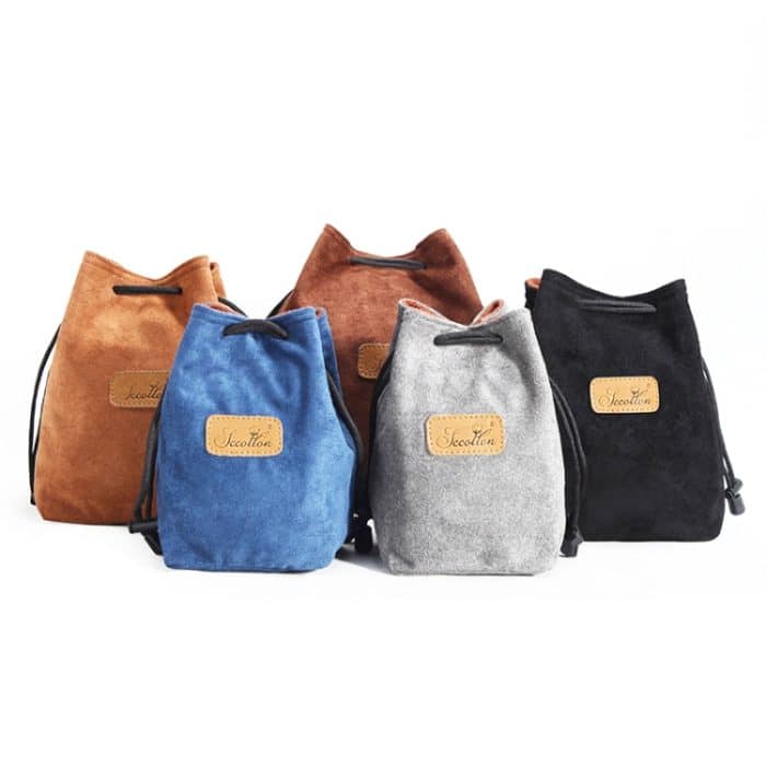 S.C.COTTON Liner, stoßfest, digitaler Schutz, tragbare SLR-Objektivtasche, Mikro-Einzelkameratasche, Round Black M, Round Khaki S, Round Blue S, Round Gray S, Round Brown S, Round Black S – Bild 8