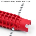 Multifunktionaler Schraubenschlüssel für Waschbecken, Badezimmer, Sanitär-Installationswerkzeug, Wasserrohr-Wasserhahn-Reparatur, Entfernungswerkzeug, 5 In 1, 8 In 1, Metal Double-head – Bild 3