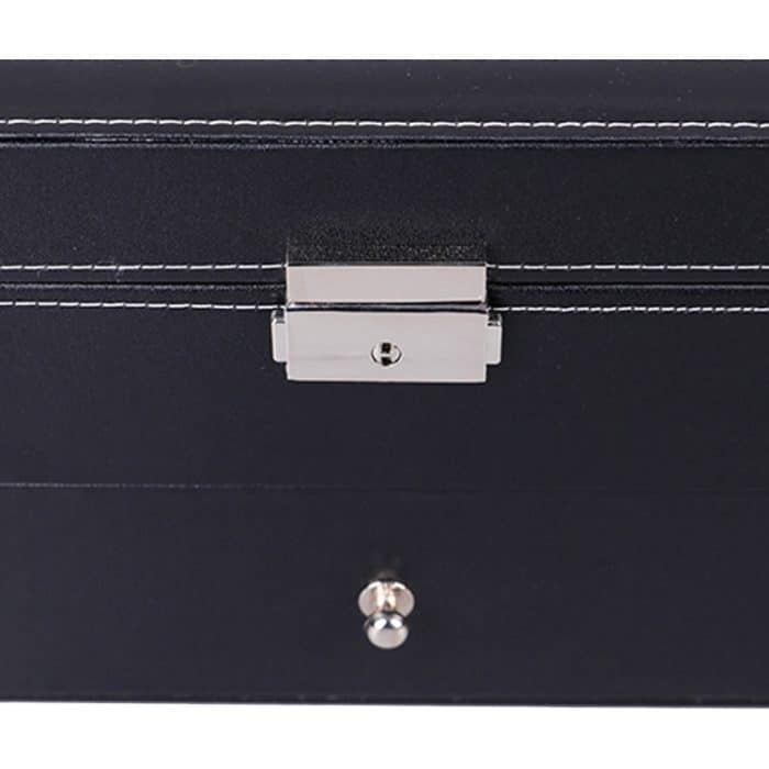 PU-Leder Doppelschicht Brillenetui Sonnenbrillen Aufbewahrungsbox – Bild 4