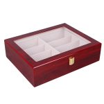 Gebackene Farbe 8-Bit-Brillenetui High-End-Sonnenbrillen Aufbewahrungsdisplay Äußere Holzkiste