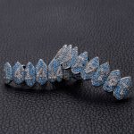 Halloween-Vampir-8-Zirkon-Hip-Hop-Hosenträger, Platinum Suit, Gold Suit, Platinum Upper Teeth, Platinum Lower Teeth, Gold Upper Teeth, Gold Lower Teeth – Bild 4