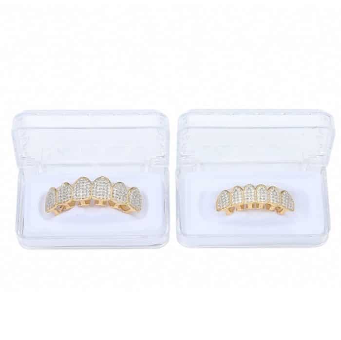 Halloween-Accessoires Hip-Hop-Hosenträger mit Mikroeinlage aus Zirkon, Gold Suit, Silver Suit, Gold Upper Teeth, Gold Lower Teeth, Silver Upper Teeth, Silver Lower Teeth – Bild 6