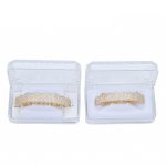 Hip-HopVergoldeter mikroeingelegter Zirkon 8 Goldspangen, Gold Suit, Silver Suit, Gold Upper Teeth, Gold Lower Teeth, Silver Upper Teeth, Silver Lower Teeth – Bild 5