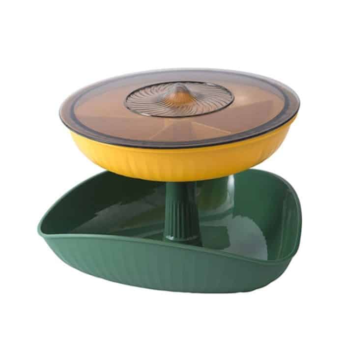 Snacks Trockenobstteller Mehrschichtiger überlagerter Obstteller Süßigkeitenteller, Double Layer 1 (Tea Green), Double Layer 1  (Royal Blue ), Double Layer 1(Bean Pink ), Double Layer 2 (Tea Green), Double Layer 2(Royal Blue), Double Layer 2 (Bean Pink... – Bild 1
